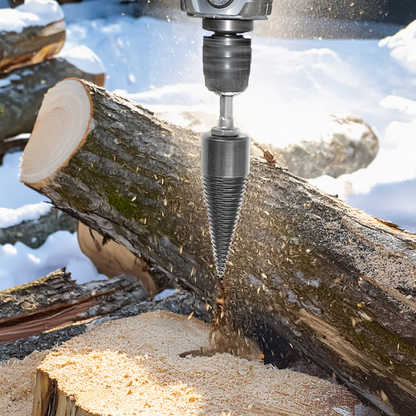 Ultimate Log Splitting Drill Bit with Interchangeable Shanks