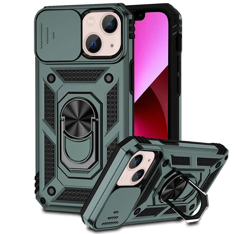 Durable Phone Case with Kickstand & Privacy Camera Shield