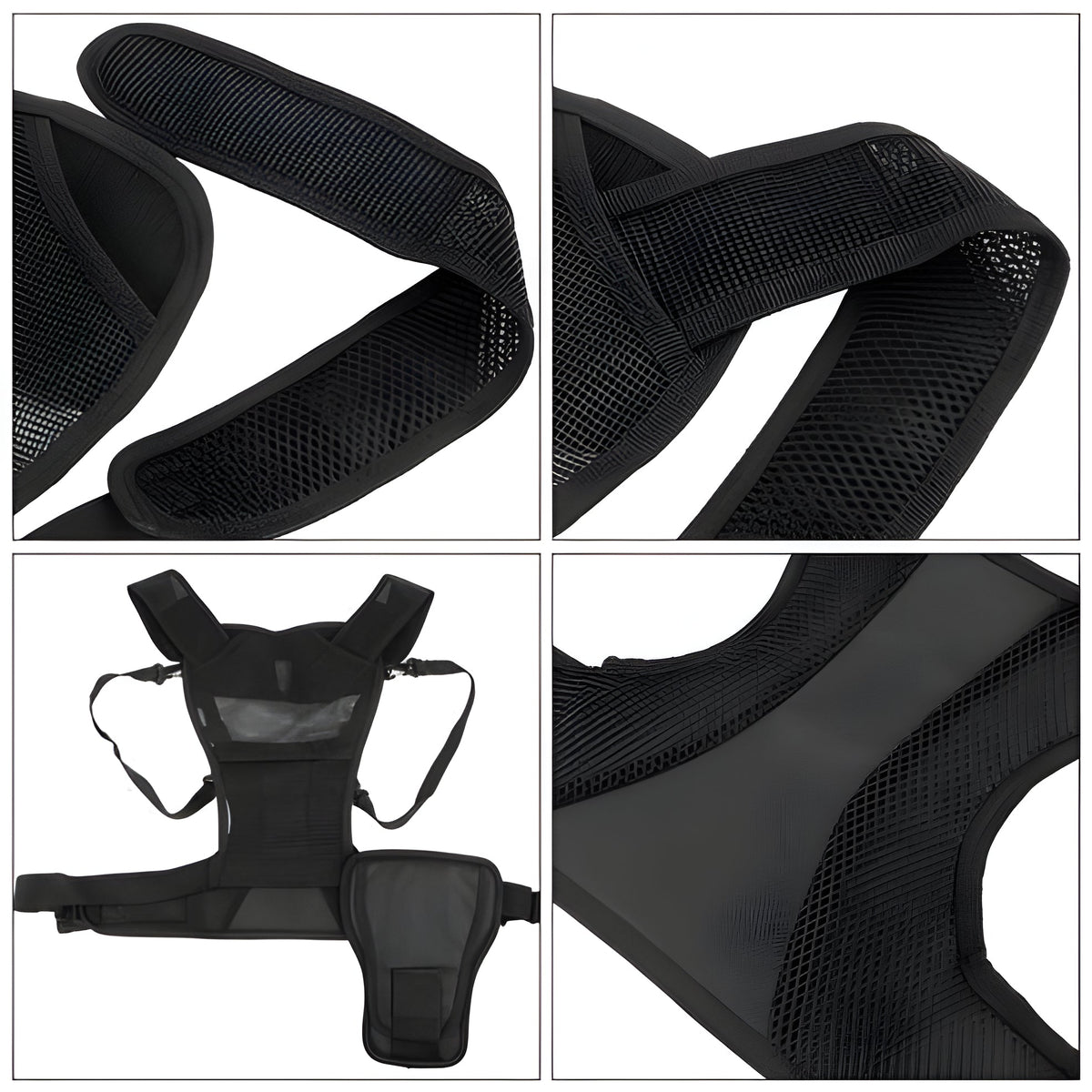 Hands-Free Camera Harness with Dual Mounts and Side Holder