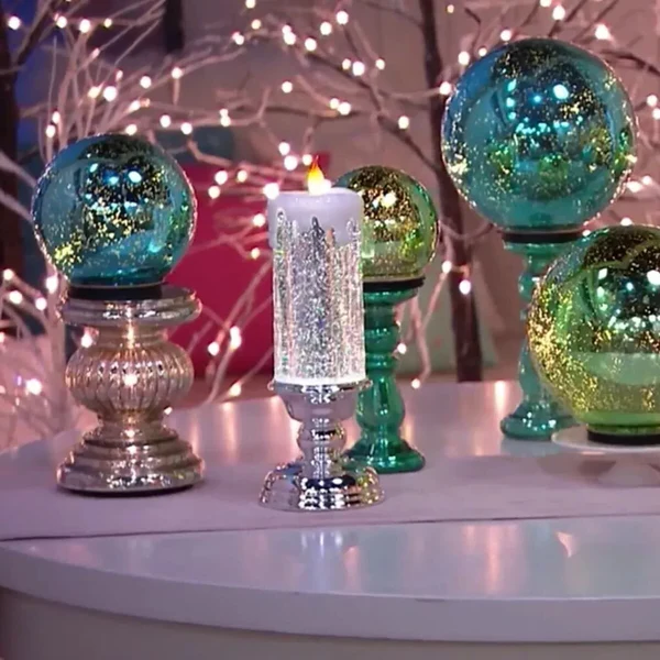 Enchanting LED Liquid Motion Candle with Glitter & Flame Illusion