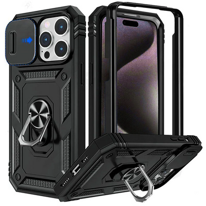 Durable Phone Case with Kickstand & Privacy Camera Shield