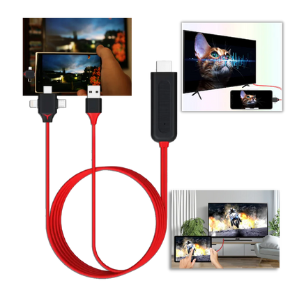 Versatile HDMI Adapter for Mobile Devices with Power Support
