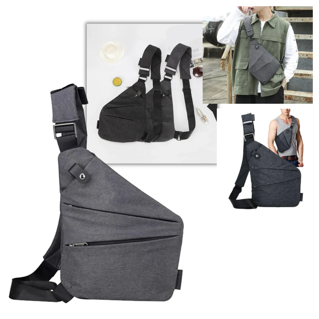 Adjustable Strap Travel Sling Pouch - Waterproof Multi-Pocket Crossbody Bag for All