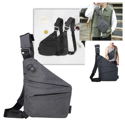 Adjustable Strap Travel Sling Pouch - Waterproof Multi-Pocket Crossbody Bag for All