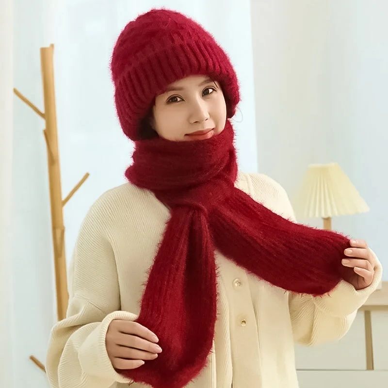 Knitted Winter Balaclava with Scarf, Ear Protection, and Neck Warmer