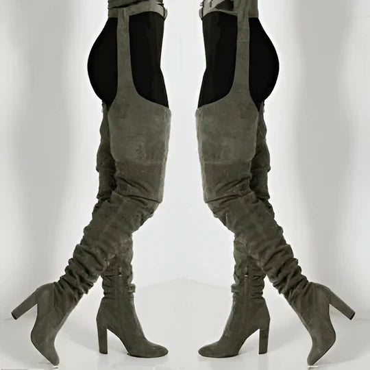 Chic Slouchy Over-the-Knee Boots for Women