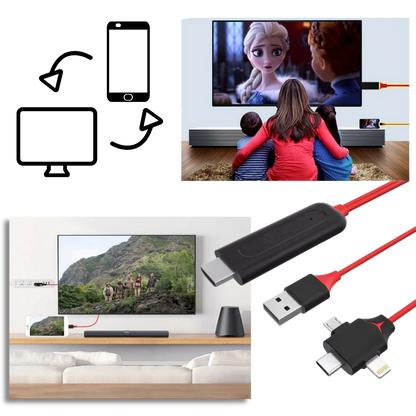 Versatile HDMI Adapter for Mobile Devices with Power Support