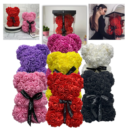 Charming Floral Teddy Bear Made of Durable Foam