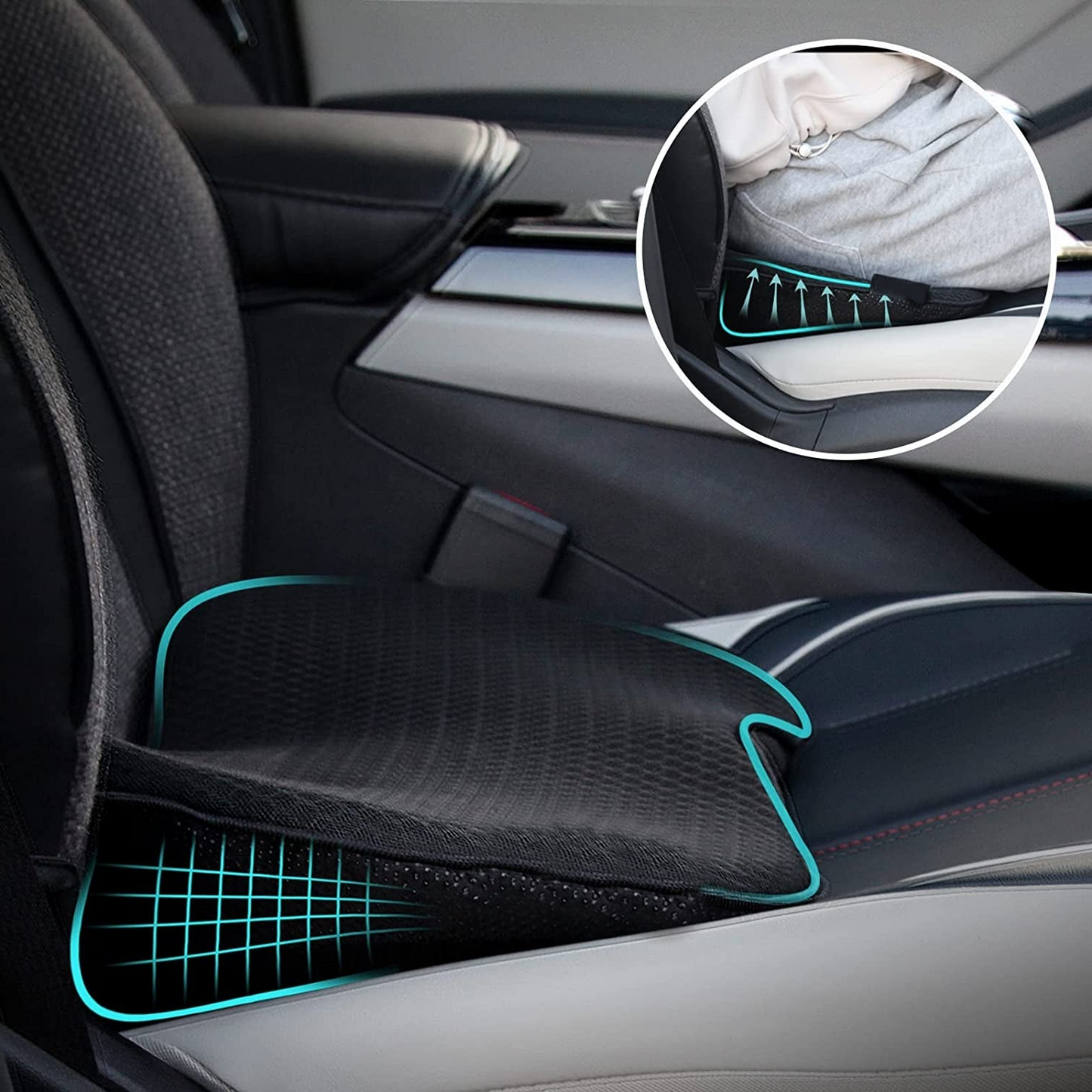 Elevated Comfort Car Seat Cushion with Memory Foam Support
