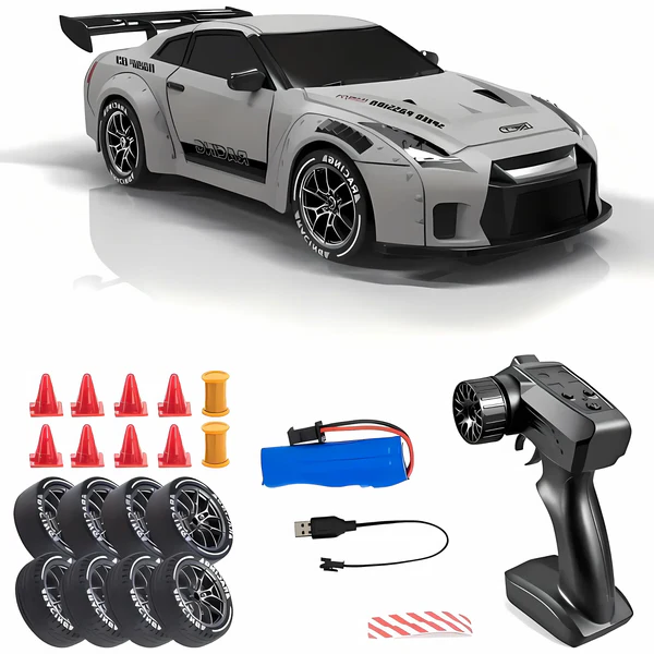 All-Terrain Drift Racer with Customizable Tires & LED Lights