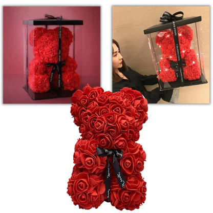Charming Floral Teddy Bear Made of Durable Foam