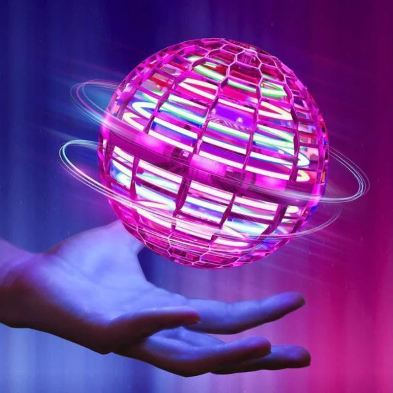 Rechargeable Palm-Sized Flying Orb with Colorful LED Trails