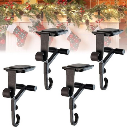 Elegant Mantel Hanger with Adjustable Dual Hooks for Easy Display