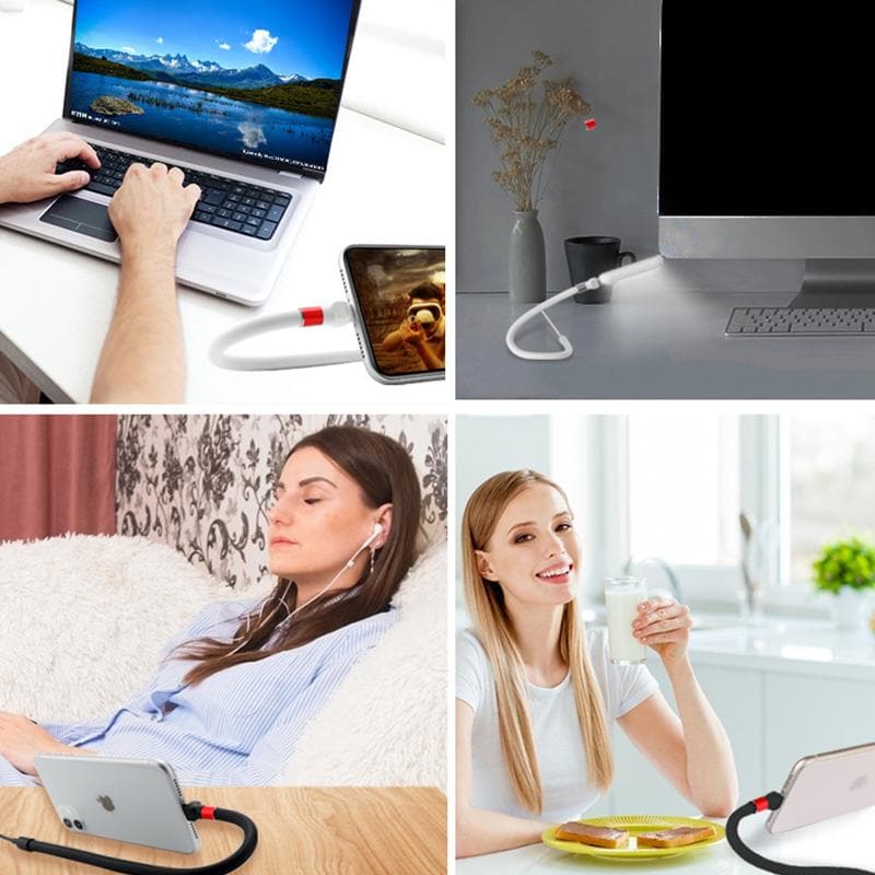 Versatile Charging Cable with Adjustable Stand for All Devices