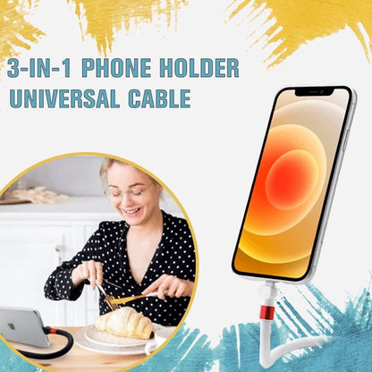 Versatile Charging Cable with Adjustable Stand for All Devices