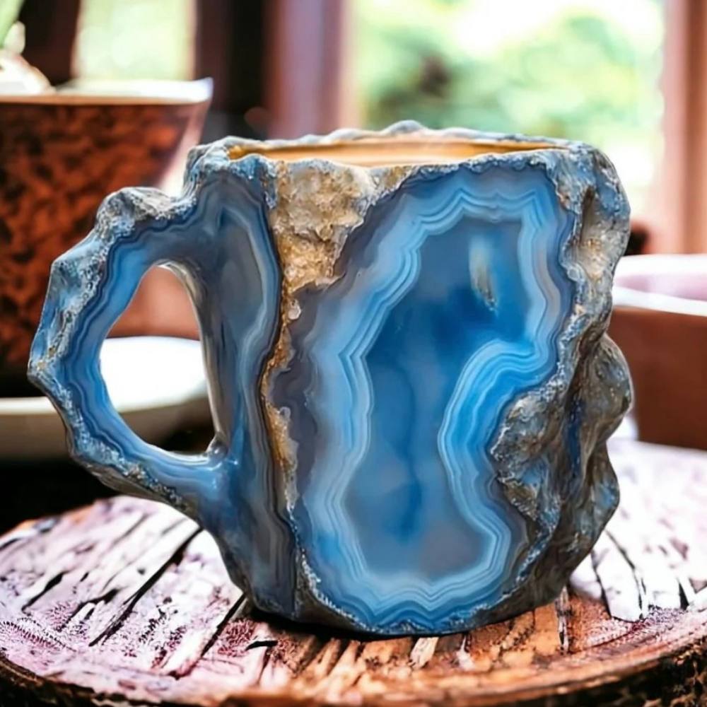 Luminous Artisan Glass Coffee Cup