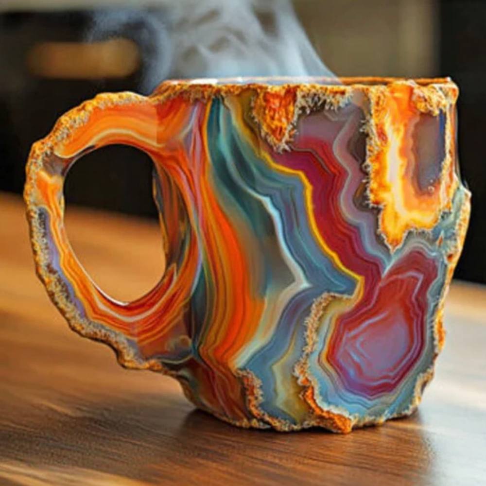 Luminous Artisan Glass Coffee Cup