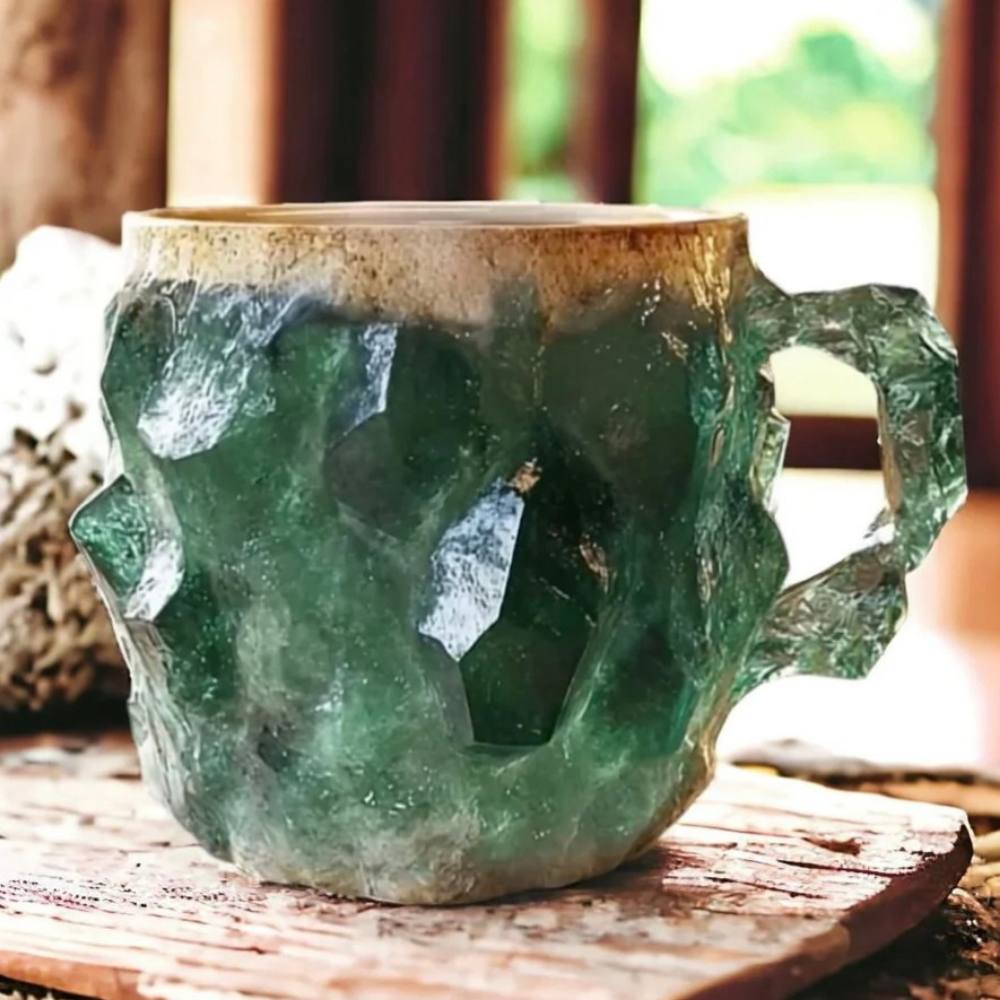Luminous Artisan Glass Coffee Cup