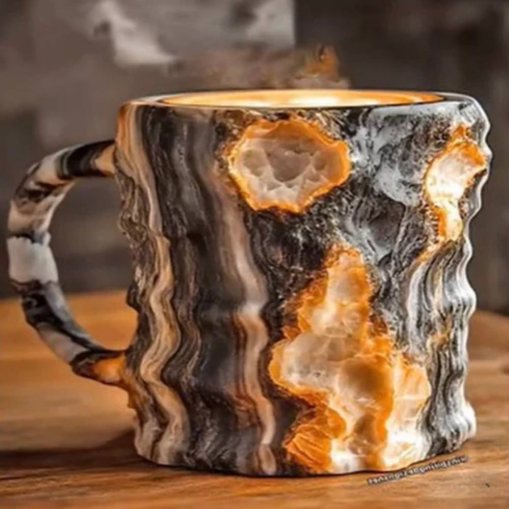 Luminous Artisan Glass Coffee Cup