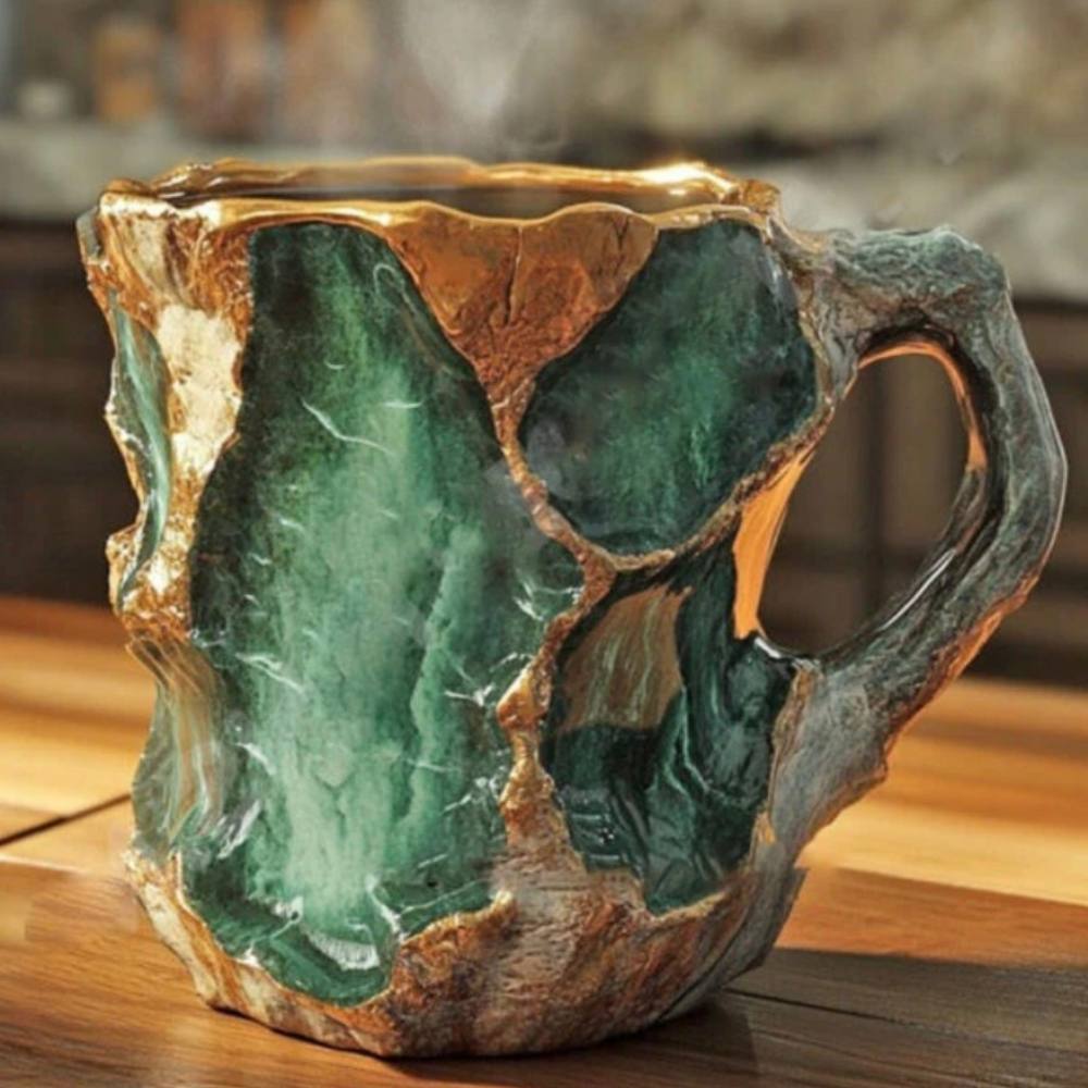Luminous Artisan Glass Coffee Cup