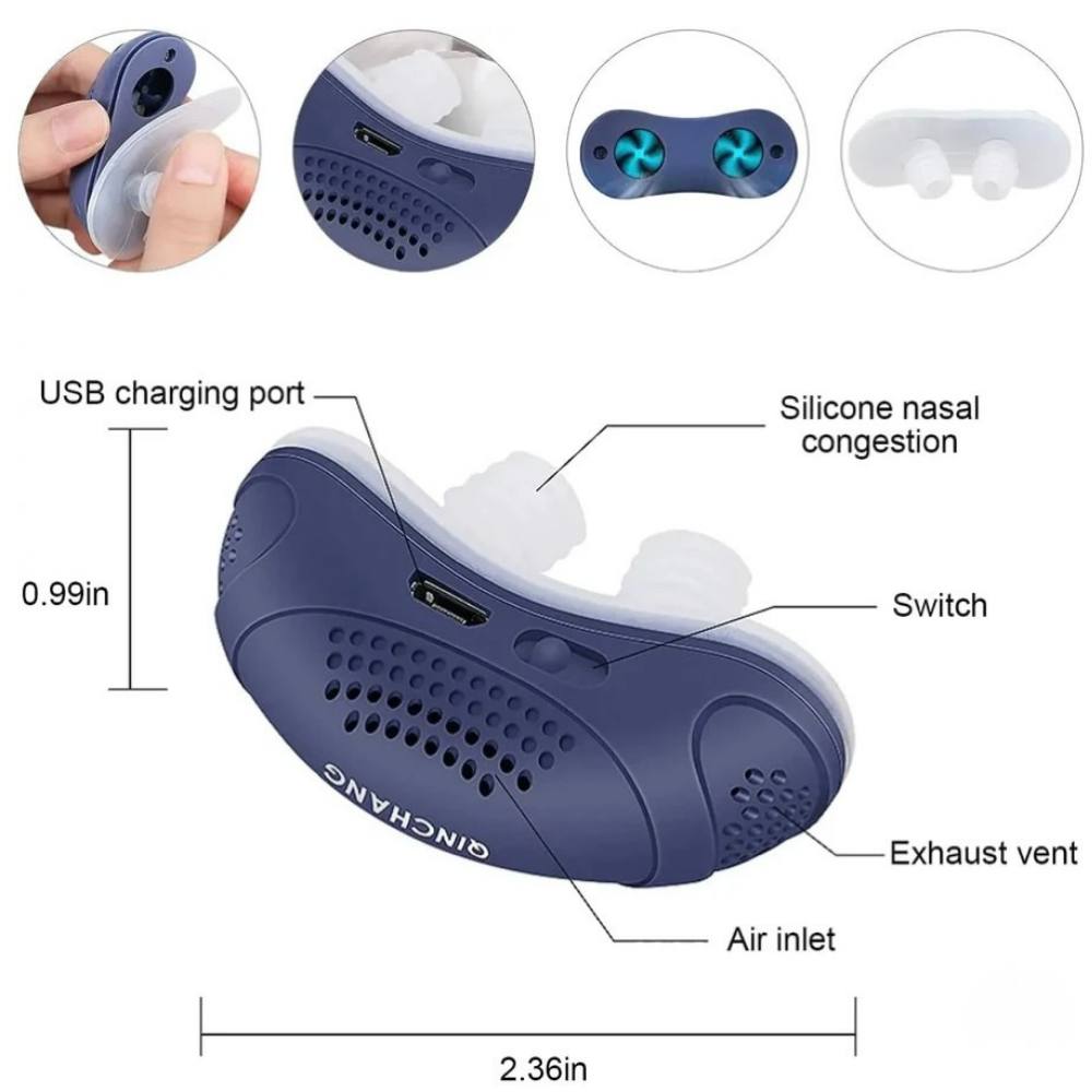 Portable Sleep Aid Device for Snoring and Apnea Relief