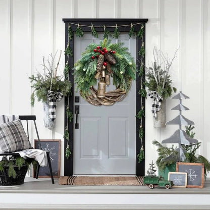 Charming Rustic Holiday Wreath for Your Front Door