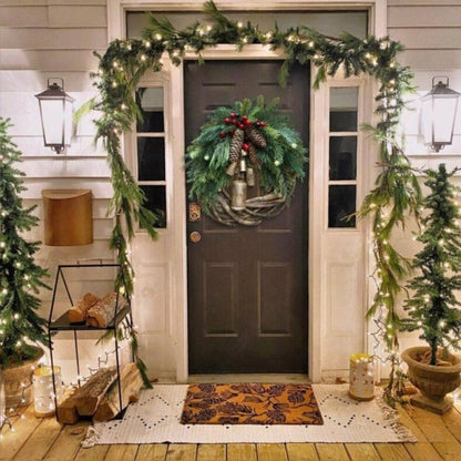 Charming Rustic Holiday Wreath for Your Front Door