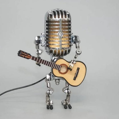 Artistic Robot Lamp with Guitar: A Unique Desk Light