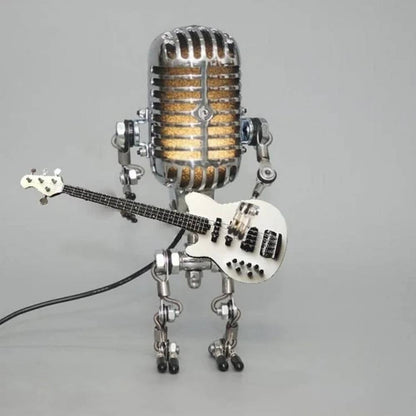 Artistic Robot Lamp with Guitar: A Unique Desk Light