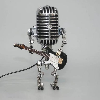 Artistic Robot Lamp with Guitar: A Unique Desk Light