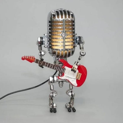Artistic Robot Lamp with Guitar: A Unique Desk Light