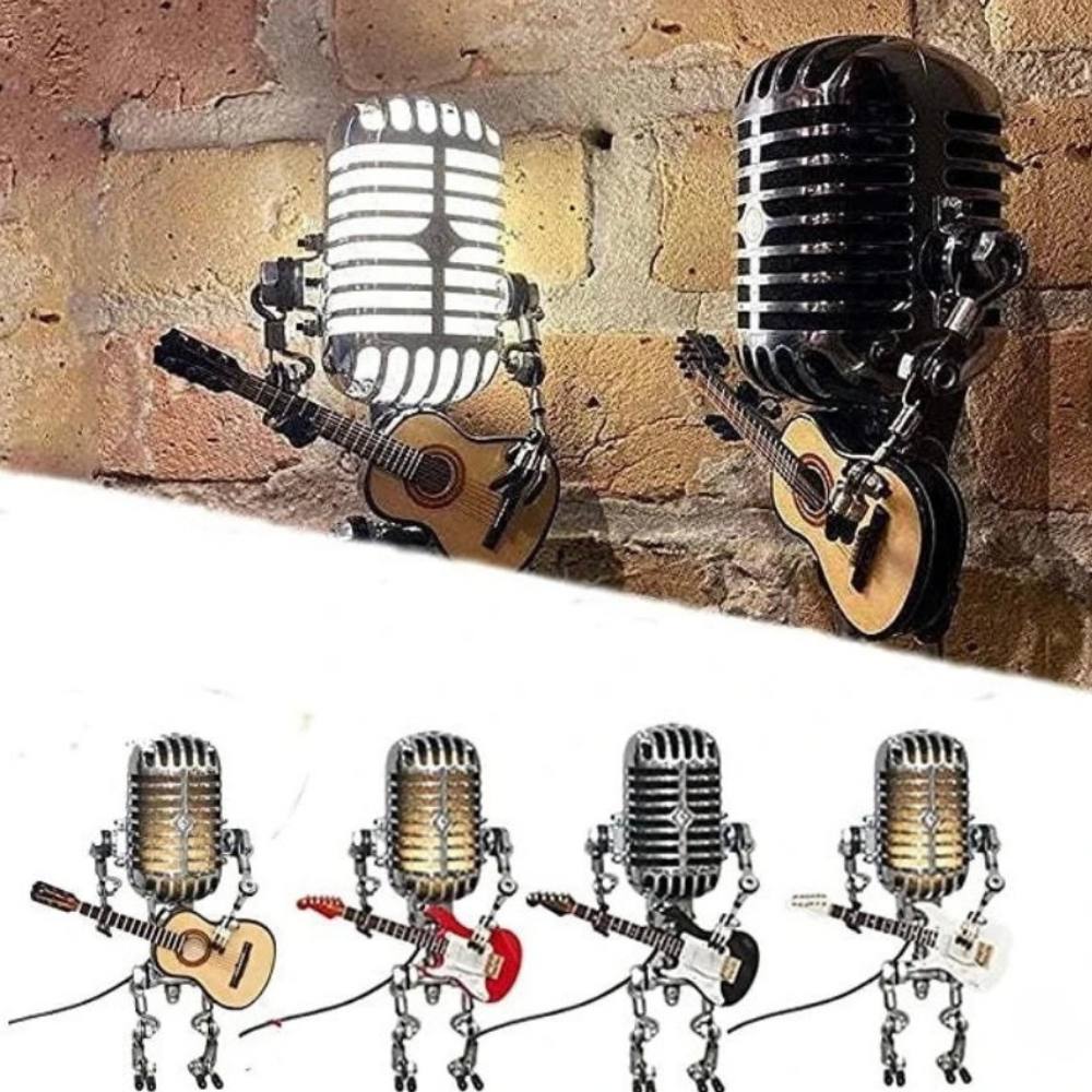 Artistic Robot Lamp with Guitar: A Unique Desk Light