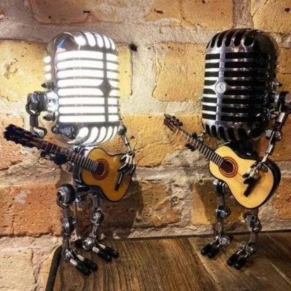 Artistic Robot Lamp with Guitar: A Unique Desk Light