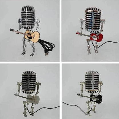 Artistic Robot Lamp with Guitar: A Unique Desk Light