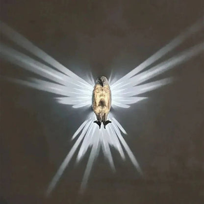 3D Wing Projection Silhouette Bird Light for Wall with Warm LED