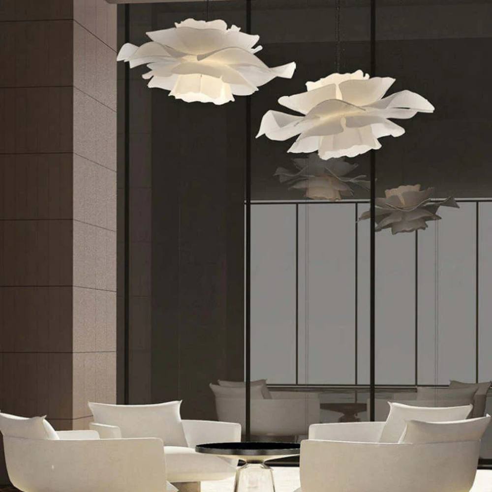 Floral Pendant Light with Adjustable Brightness - Petal Design for Home