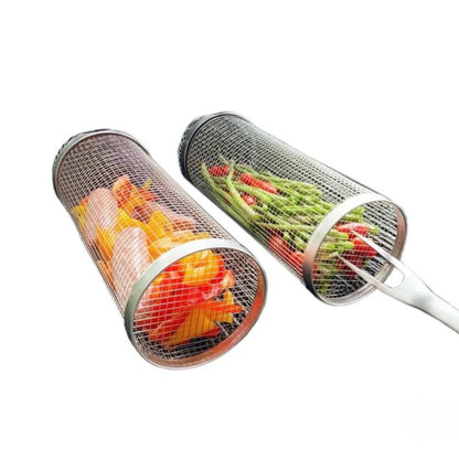 Stainless Steel 360-Degree Grill Basket for Perfect Cooking