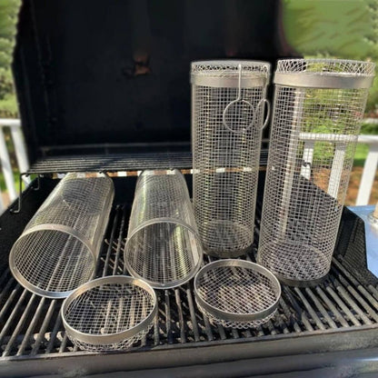 Stainless Steel 360-Degree Grill Basket for Perfect Cooking