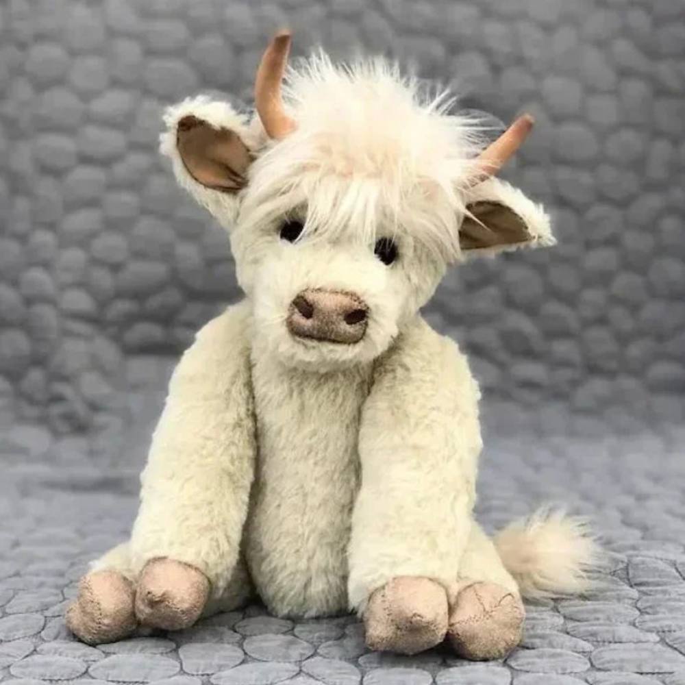 Charming Cow Figurine with Floral Headpiece for Home Décor