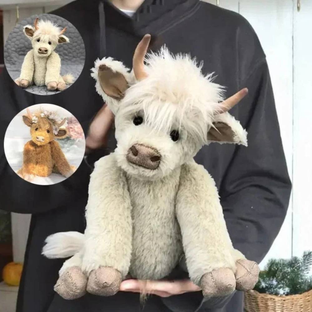 Charming Cow Figurine with Floral Headpiece for Home Décor