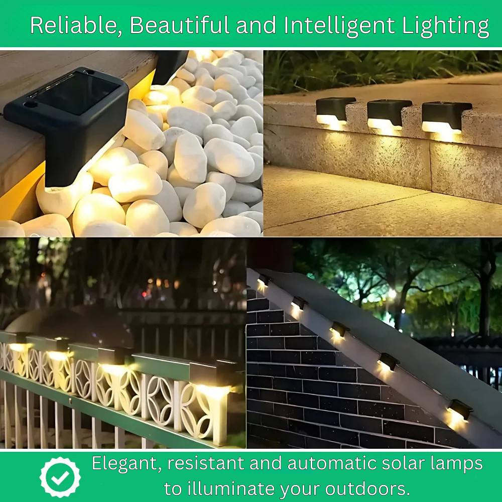 Eco-Friendly Solar Step Lights with Smart Dusk Sensor