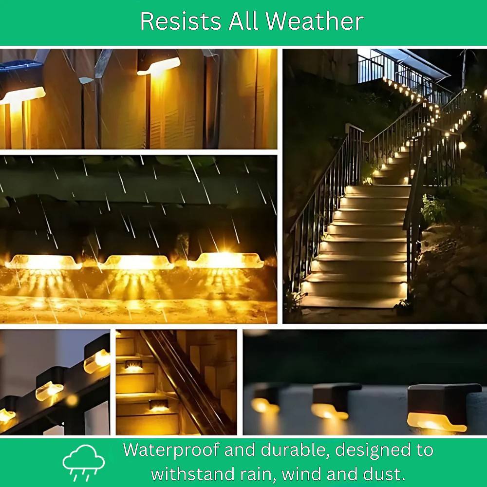 Eco-Friendly Solar Step Lights with Smart Dusk Sensor