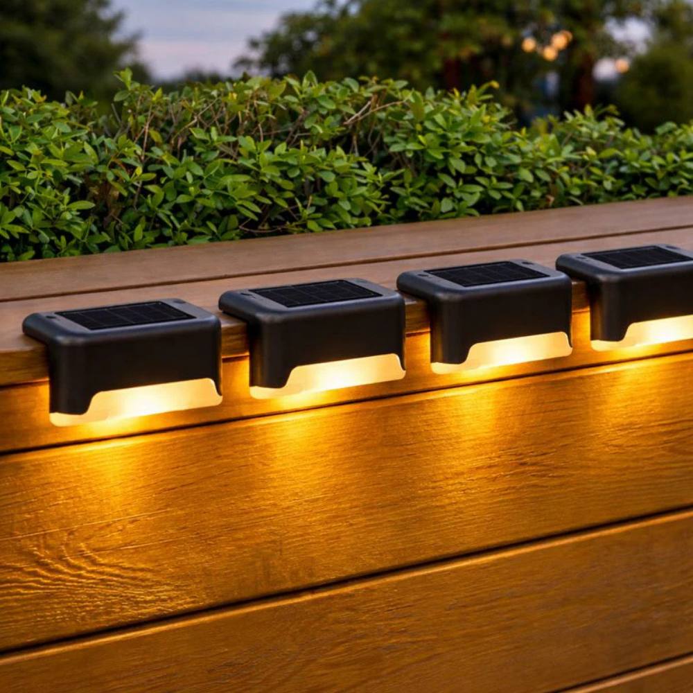 Eco-Friendly Solar Step Lights with Smart Dusk Sensor