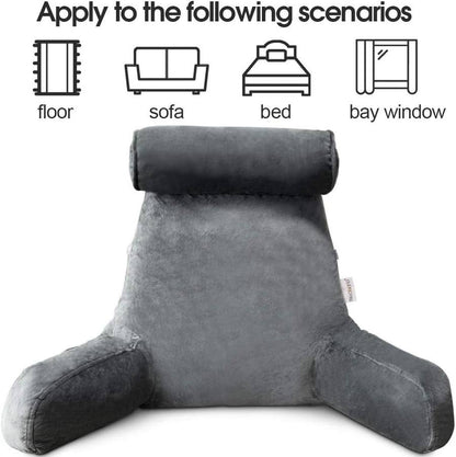 CozyNest Reading Pillow with Arm Support for Ultimate Comfort