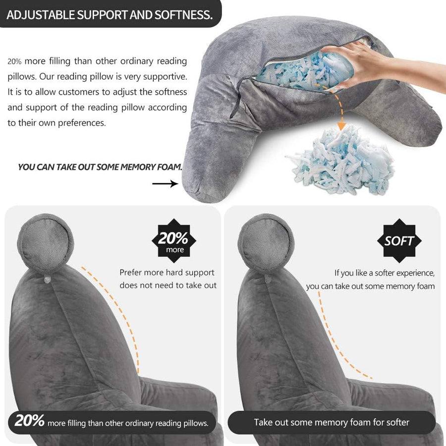 CozyNest Reading Pillow with Arm Support for Ultimate Comfort
