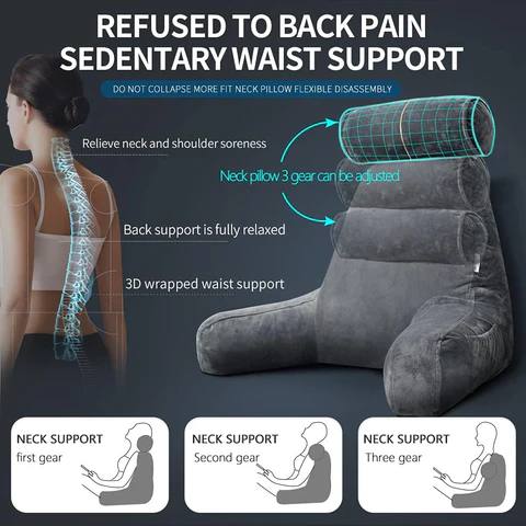 CozyNest Reading Pillow with Arm Support for Ultimate Comfort