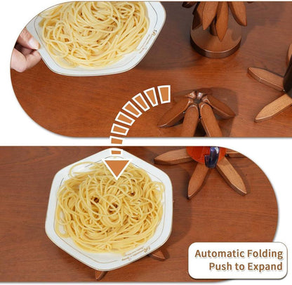 Elegant Tree Design Wooden Trivet for Hot Dishes