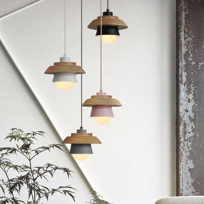 Natural Wood Hanging Light for Modern Interiors