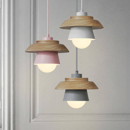 Natural Wood Hanging Light for Modern Interiors