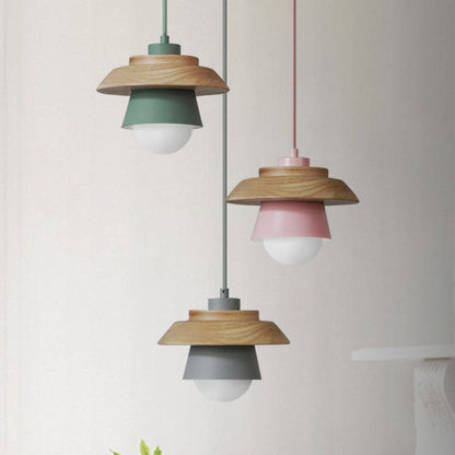 Natural Wood Hanging Light for Modern Interiors